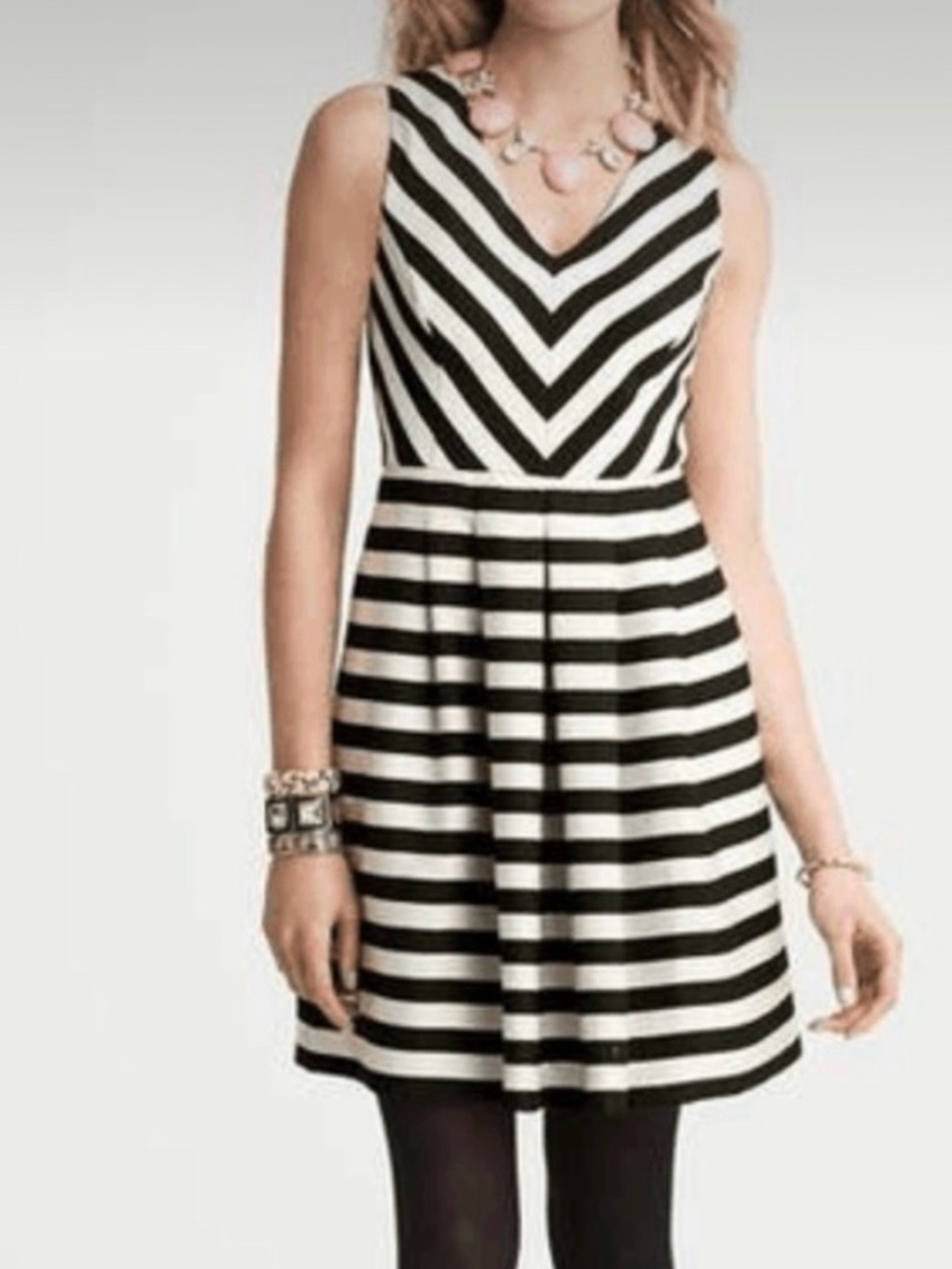 Banana Republic Chevron Fit and Flare Dress